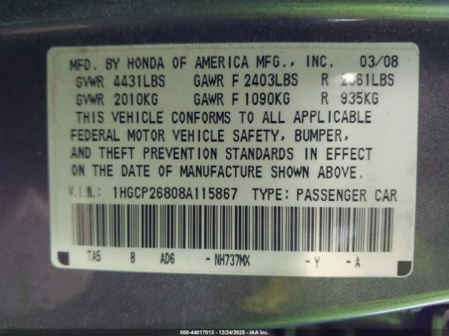 Honda Accord 2.4 Ex-l Image 5