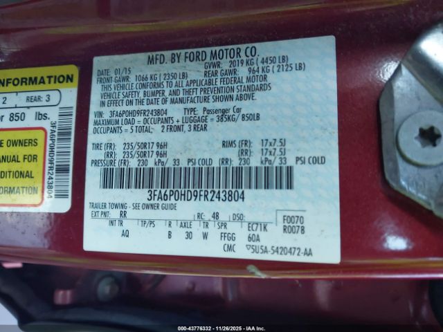 Ford Fusion Se Image 4