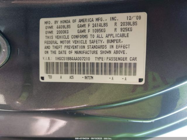 Honda Accord 2.4 Ex-l Image 9