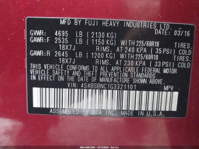 Subaru Outback 2.5i Limited Image 8