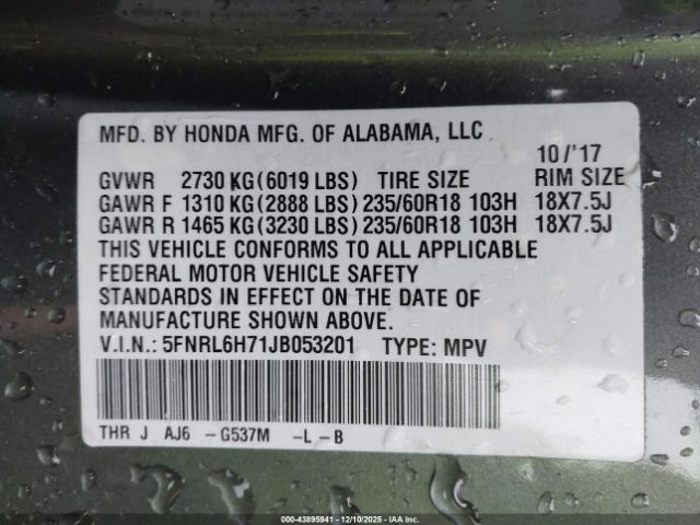 Honda Odyssey Ex-l Image 9