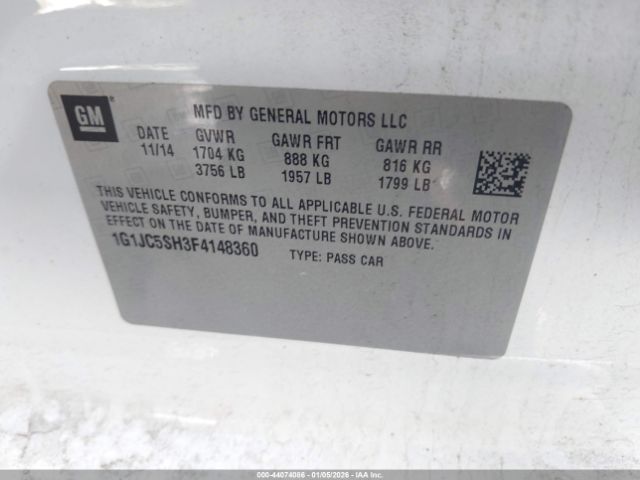 Chevrolet Sonic Lt Auto Image 9