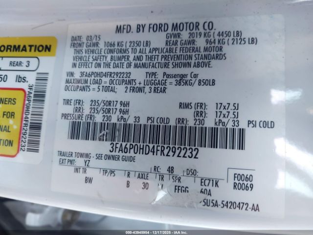 Ford Fusion Se Image 6