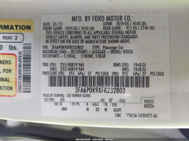 Ford Fusion Titanium Image 10