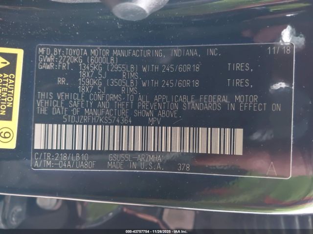 Toyota Highlander Xle Image 10