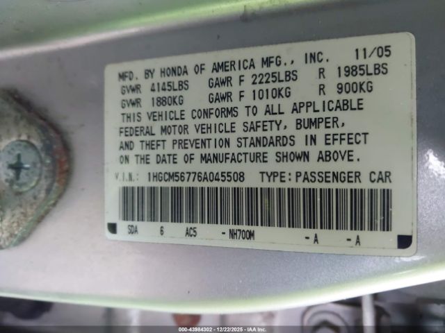 Honda Accord 2.4 Ex Image 6