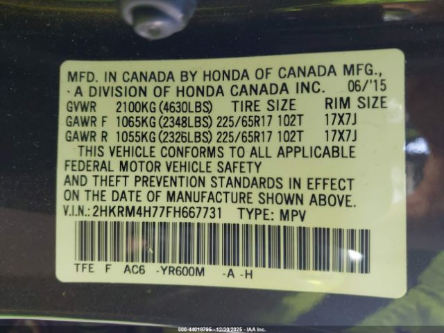 Honda CR-V Ex-l Image 2